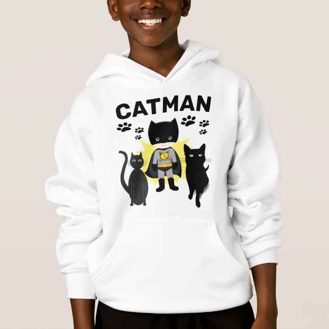 Camisetas de Gato para Meninos CAT MAN (Frente)