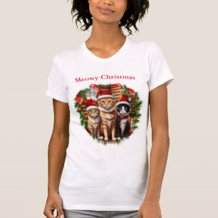 Camisetas de gatos Natal