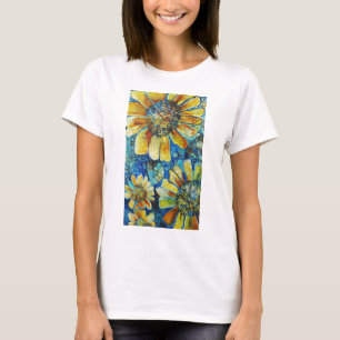 Camisetas de girassóis e bolinhas