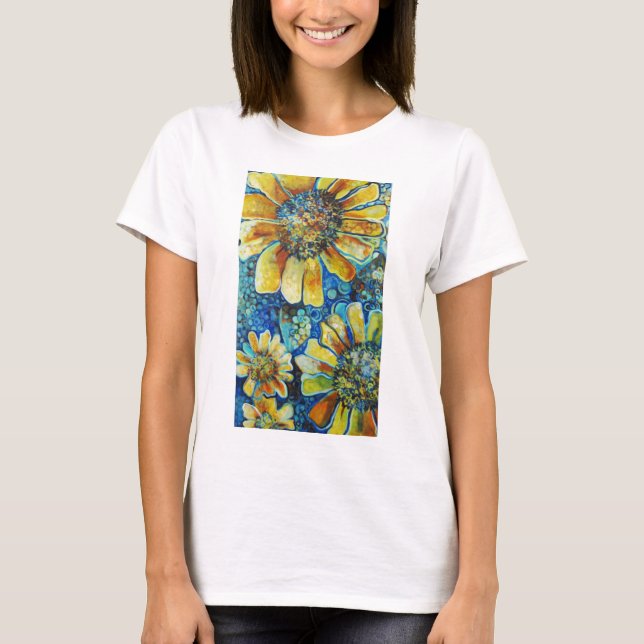 Camisetas de girassóis e bolinhas (Frente)