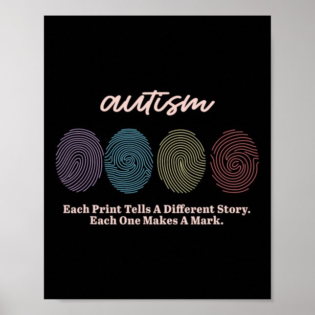 Camisetas de Impressão Digital Autismo  (Frente)