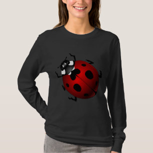 Camisetas de joaninha para mulheres Camisas de joa