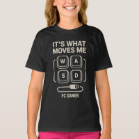 Camisetas de jogador de PC WASD para jogadores e s