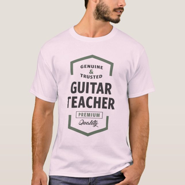 Camisetas de logotipo de professor de guitarra (Frente)