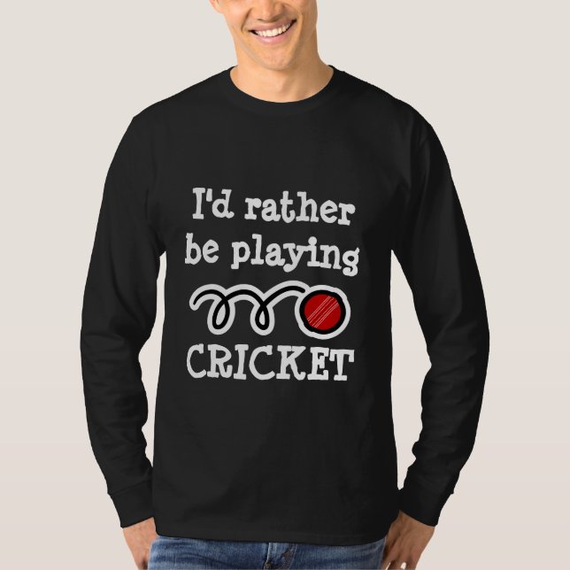 Camisetas de manga longa Eu preferiria estar jogan (Frente)
