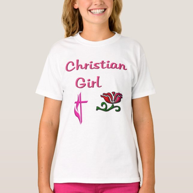 Camisetas de Menina Cristã (Frente)