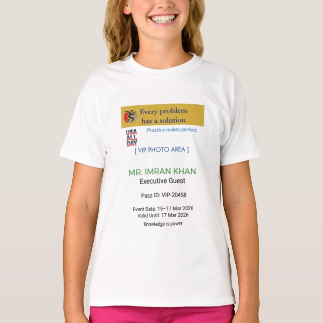 Camisetas de Meninas | Aniversário | Personalizada (Frente)