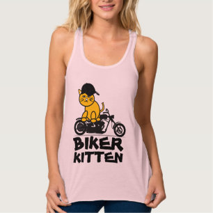 CAMISETAS DE MOTOCICLETA GATA FEMININA