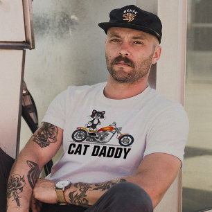 Camisetas de motoqueiro pai de gato, Camiseta de m