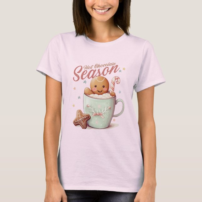 Camisetas de mulheres do Gingercake Man (Frente)