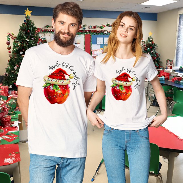 Camisetas de Natal de Professores | Apple Of Knowl (Criador carregado)