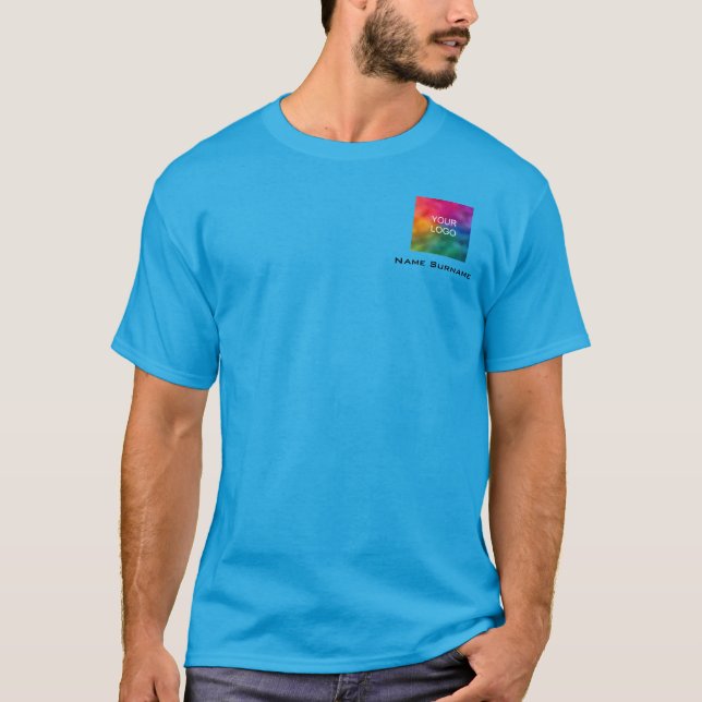 Camisetas de negócios masculinos Seu logotipo aqui (Frente)
