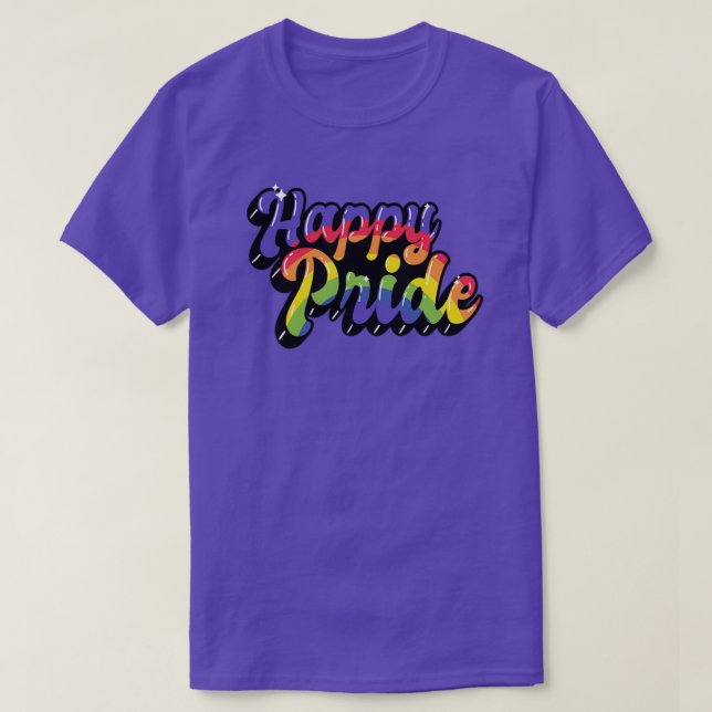Camisetas de Orgulho gay Mês do Rainbow LGBTQ (Frente do Design)