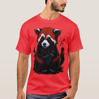 camisetas de panda vermelha