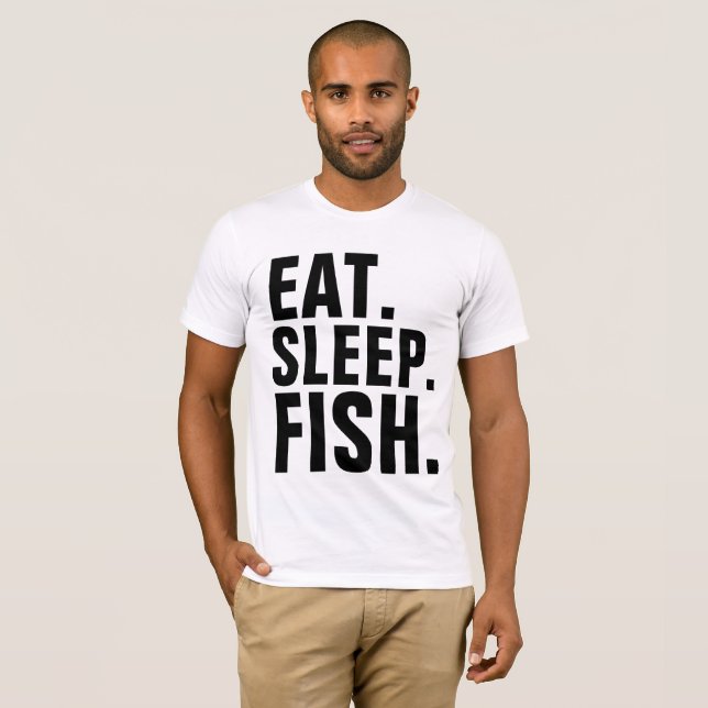 Camisetas de pesca engraçadas, PEIXE DE SONO DE CO (Frente Completa)