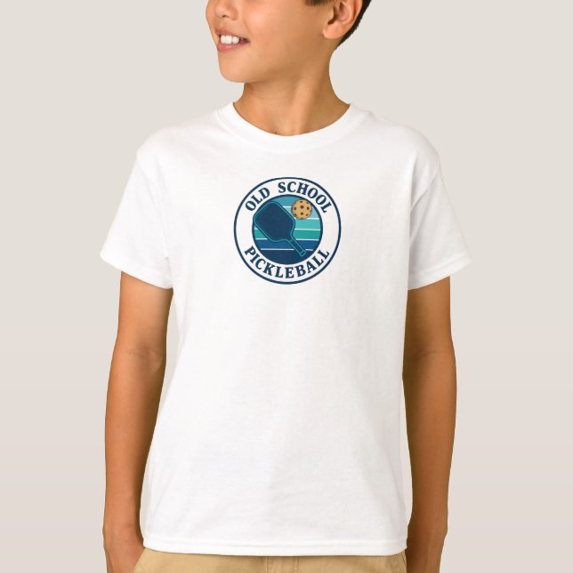 Camisetas de pickleball para crianças. (Frente)