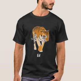 Camisetas de pintura digital caminhando por Tiger