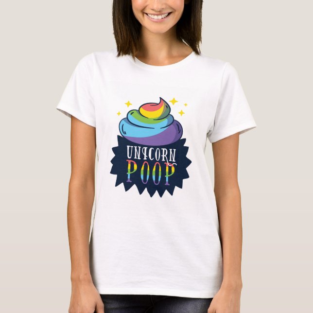 Camisetas de Poop do Unicorn (Frente)