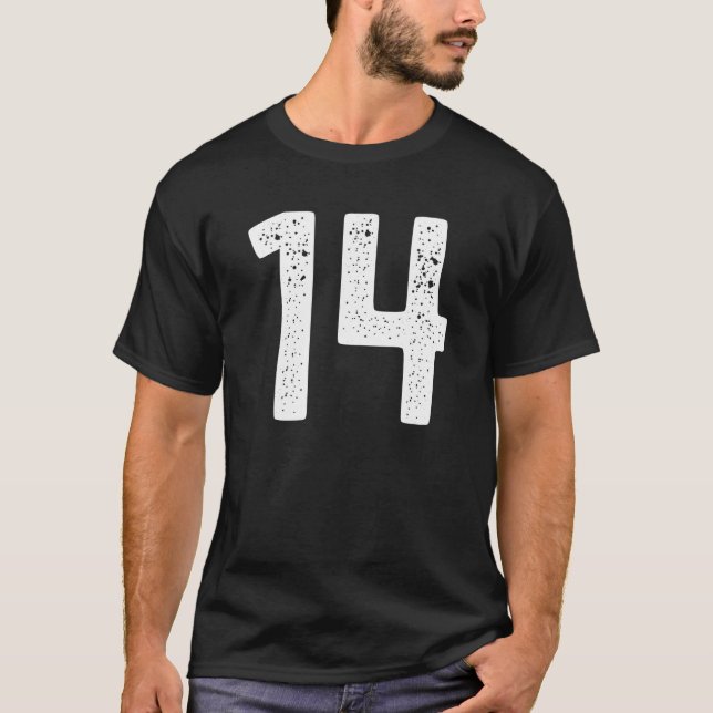Camisetas de prática numerada número 14 T camisa (Frente)