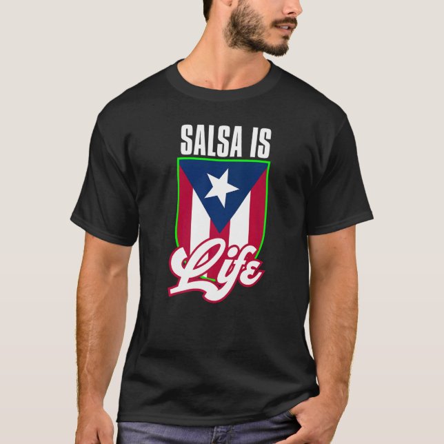 Camisetas De Salsa Mujer Salsa De Porto Rico Bori (Frente)