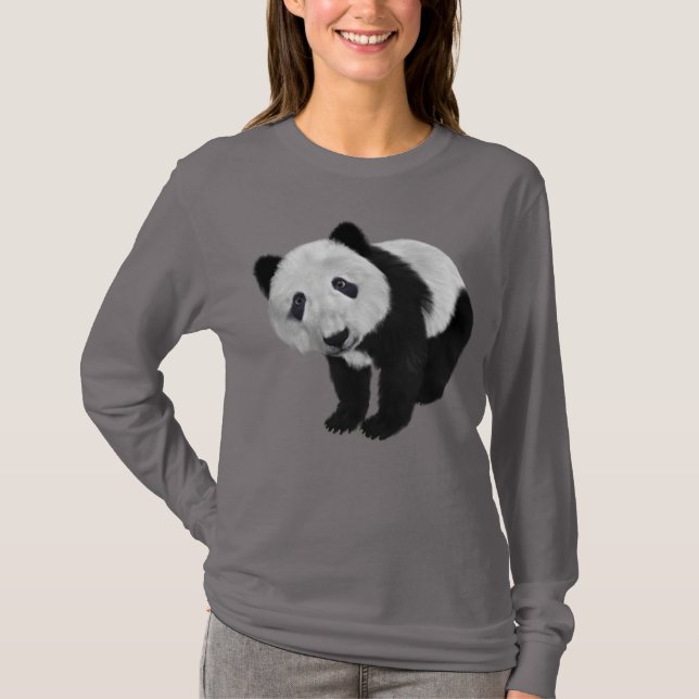 CAMISETAS DE SENHORAS DO URSO PANDA FOFO (Frente)