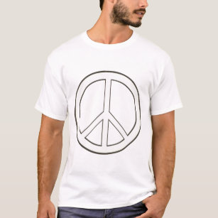 Camisetas de sinais de paz, esboço de arte