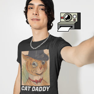CAMISETAS DE T-SHIRTS DO PAI DE PAI CAT TOP