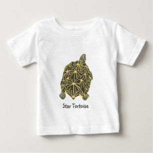 Camisetas de tartaruga em estrela preta e amarela