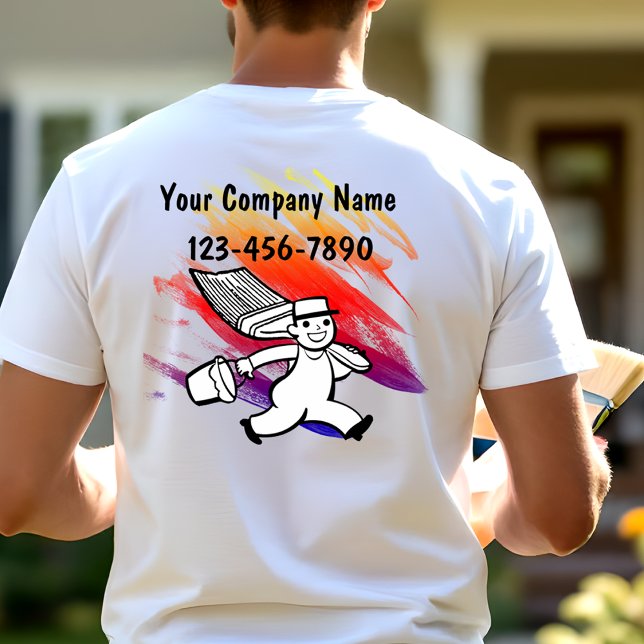 Camisetas de Trabalho de Pintor Empresarial Simple (Criador carregado)