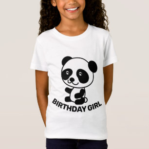 Camisetas de Urso Panda MENINA DE ANIVERSÁRIO
