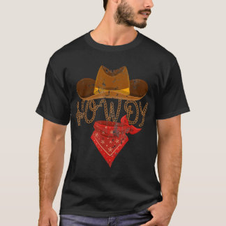 Camisetas de vaqueiro ocidentais Howdy Ajustado Sh