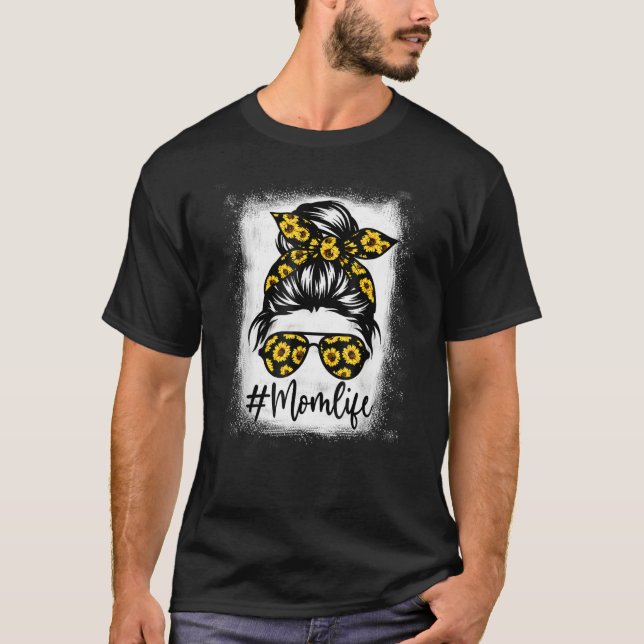 Camisetas De Vida De Girassol Branqueado Para Mamã (Frente)