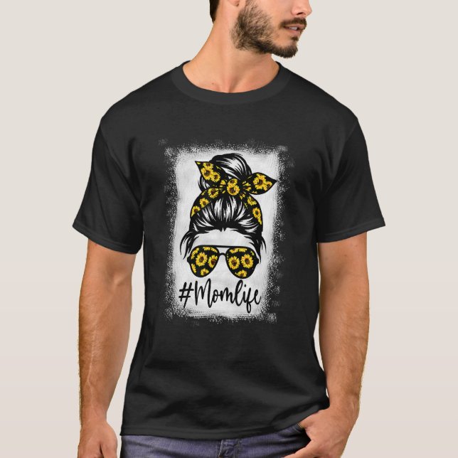 Camisetas De Vida De Girassol Branqueado Para Mamã (Frente)