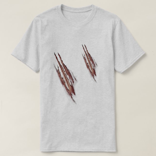 Camisetas destruídas do homem-lobo ataque mau (Frente do Design)