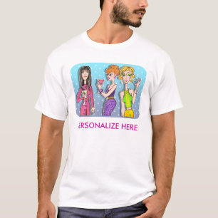 Camisetas destruídas - três divas de Martini