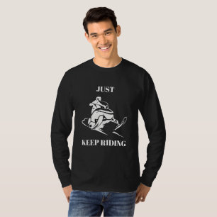 Camisetas Divertida Aventura de Moto de Neve Gráfi