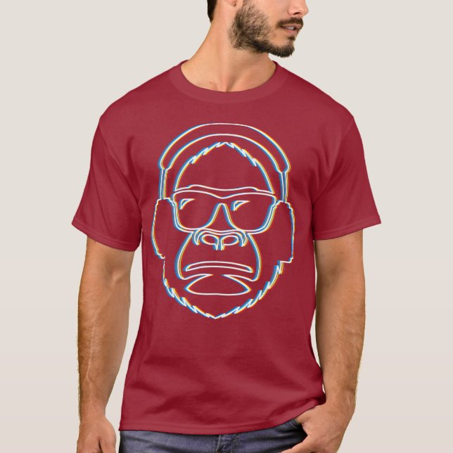 camisetas DJ Gear Monkey DJ legal para Homens e Mu (Frente)