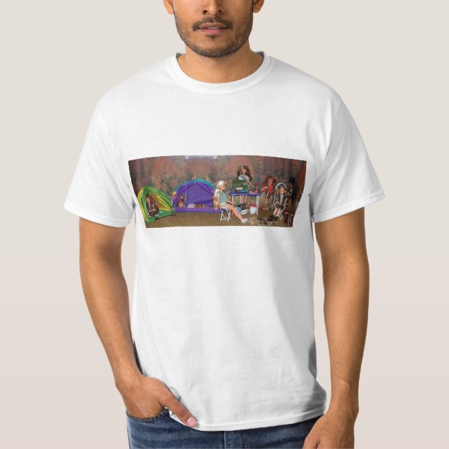 Camisetas do ADULTO de CAMP-TRAMP (Frente)