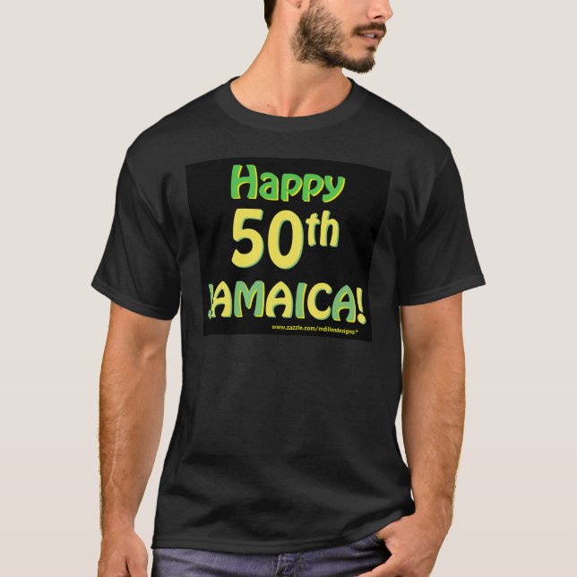 Camisetas do aniversário de Jamaica 50th (Frente)