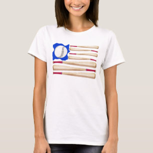 Camisetas do Baseball Americano Flag