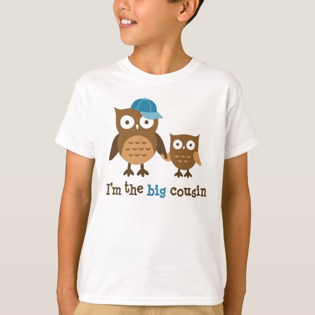 Camisetas do Big Cousin Owl para rapazes (Frente)