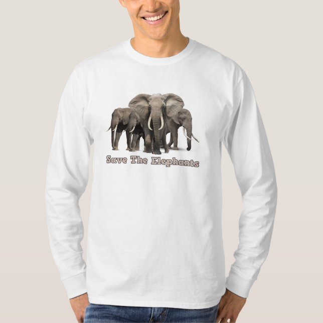 Camisetas do Elefante Africano (Frente)