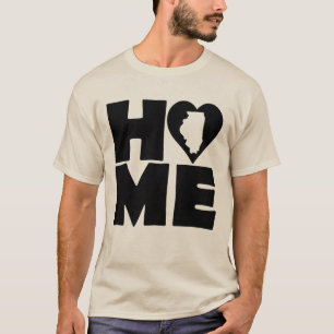 Camisetas do Estado do Coração do Illinois - Cam