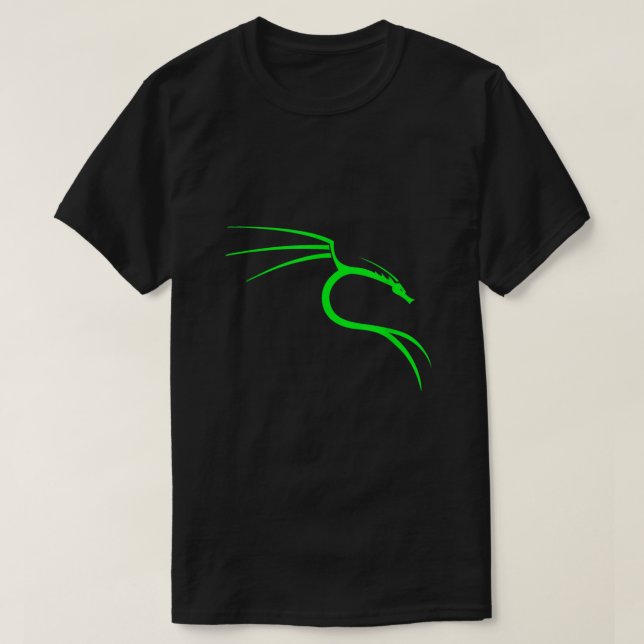 Camisetas do Hacker legal Nerd Kali Linux Dragon (Frente do Design)