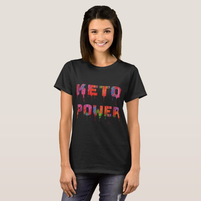 Camisetas do poder do Keto para baixos Dieters do (Frente Completa)