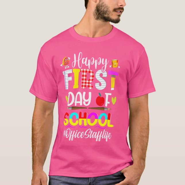 Camisetas do Primeiro Dia de Aula para Equipe de E (Frente)