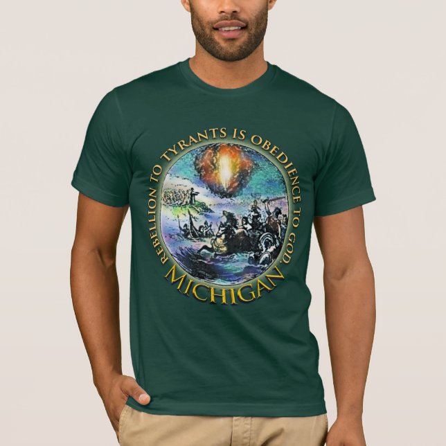 Camisetas do tea party de Michigan (Frente)