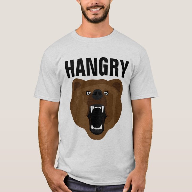 Camisetas do URSO CINZENTO COM FOME (Frente)