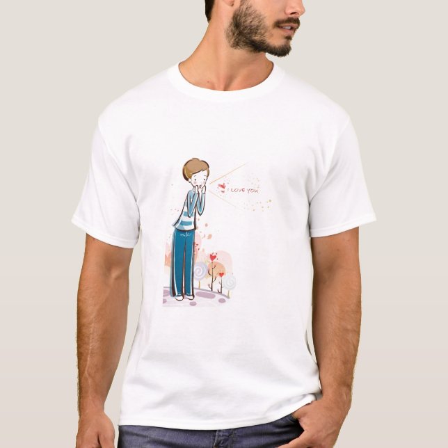 Camisetas doces dos amantes (Frente)