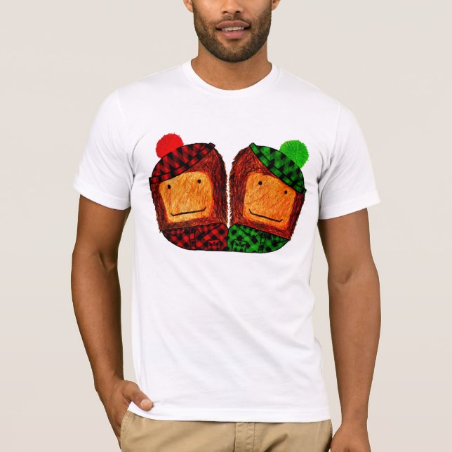 Camisetas dos amigos da xadrez de Sasquatch - (Frente)